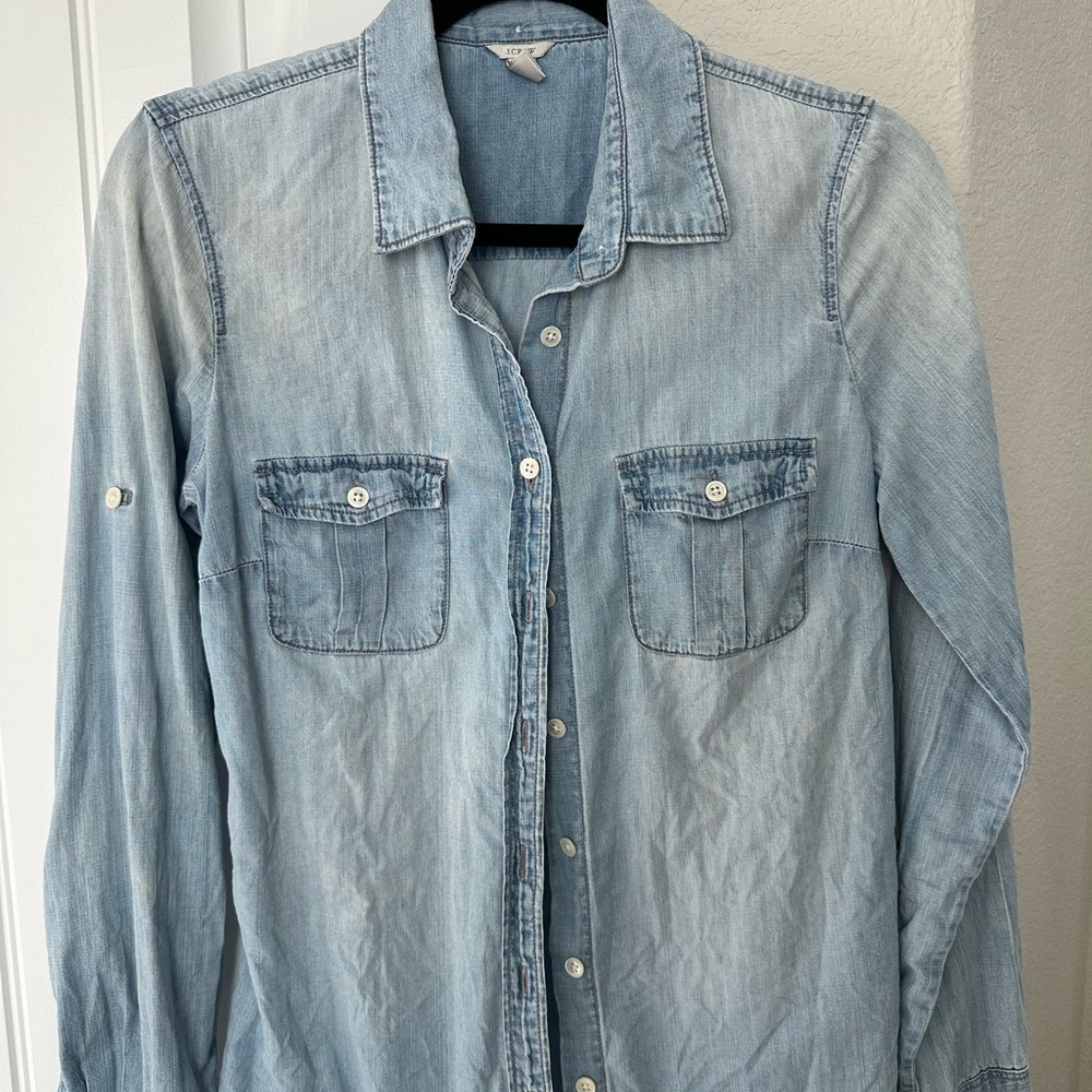 J. Crew Light Blue Denim Shirt